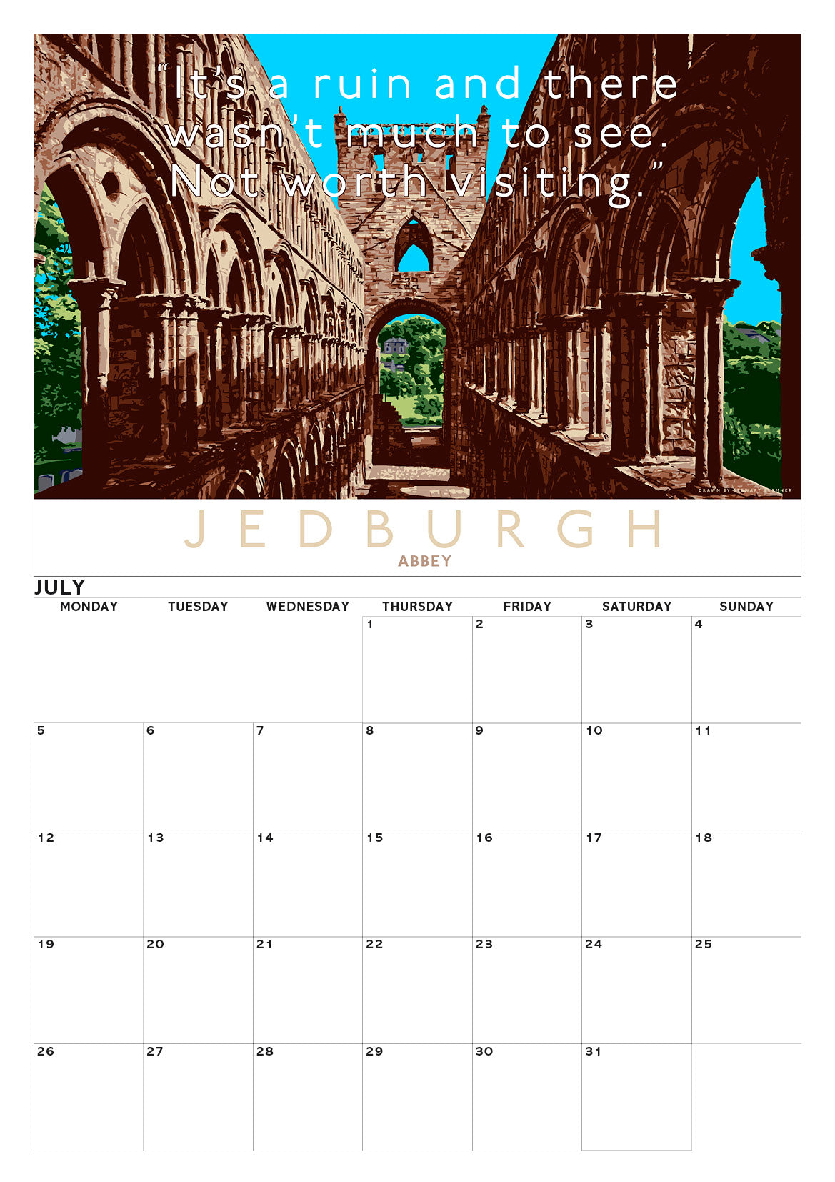 Overrated Scotland – A3 calendar 2027