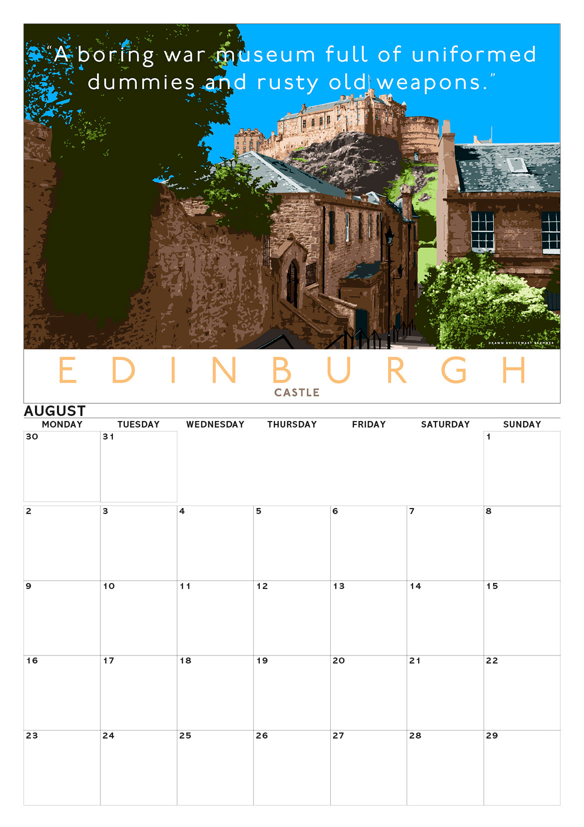 Overrated Scotland – A3 calendar 2027