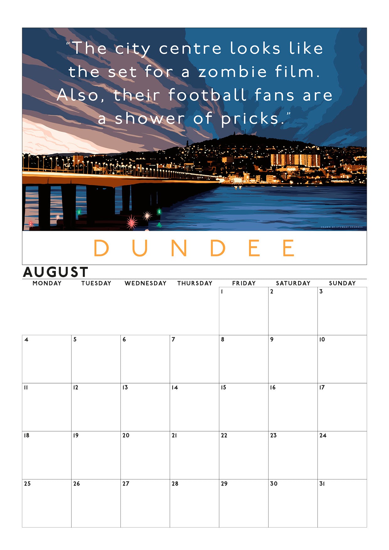 Overrated Scotland – 2025 A4 calendar