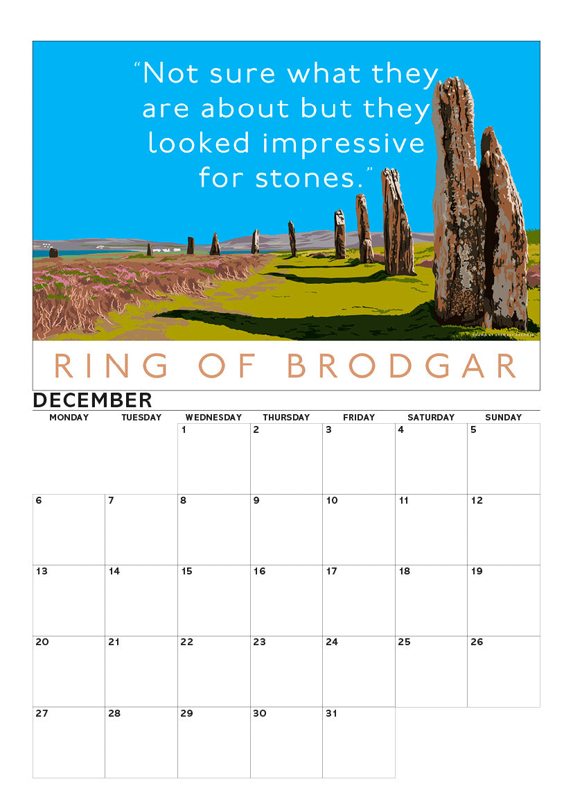 Overrated Scotland – A4 calendar 2027