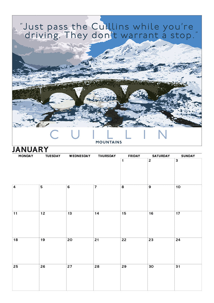 Overrated Scotland – A4 calendar 2027