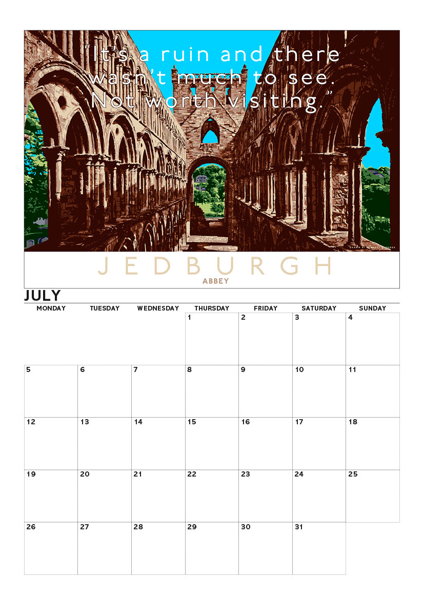 Overrated Scotland – A4 calendar 2027