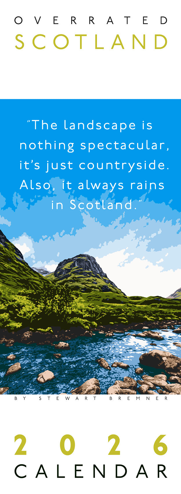 Overrated Scotland – 2026 slimline calendar