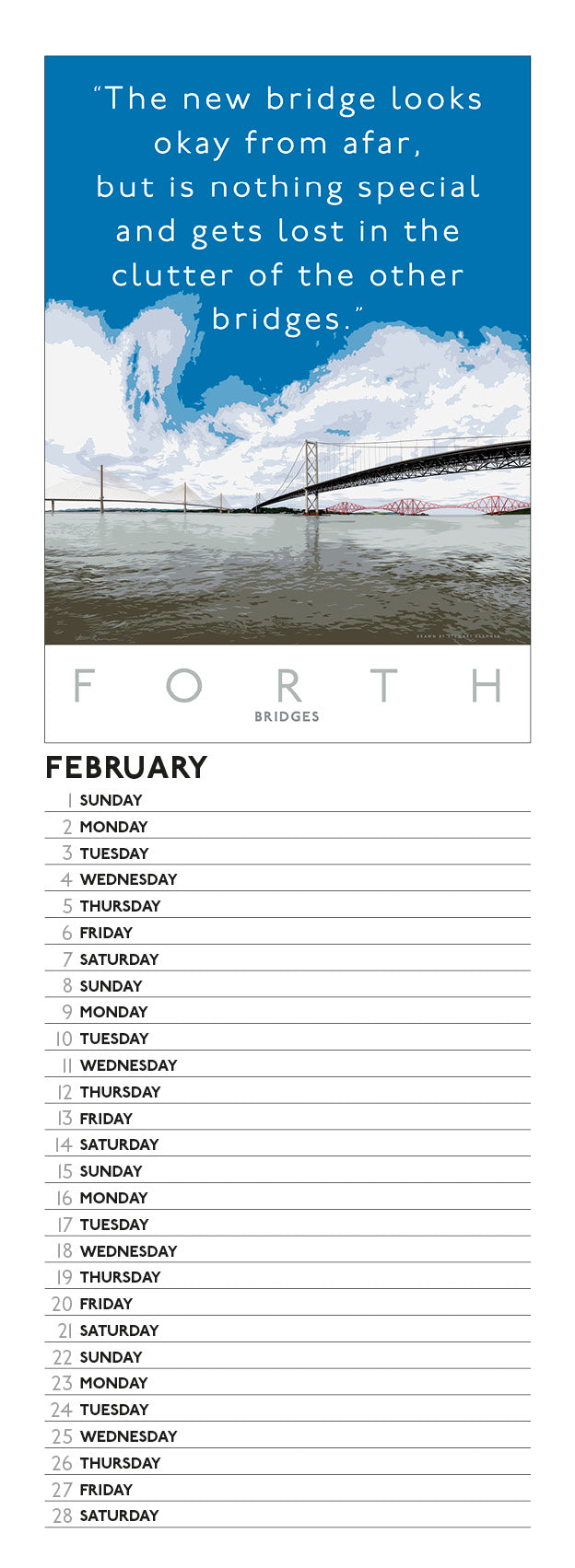 Overrated Scotland – 2026 slimline calendar