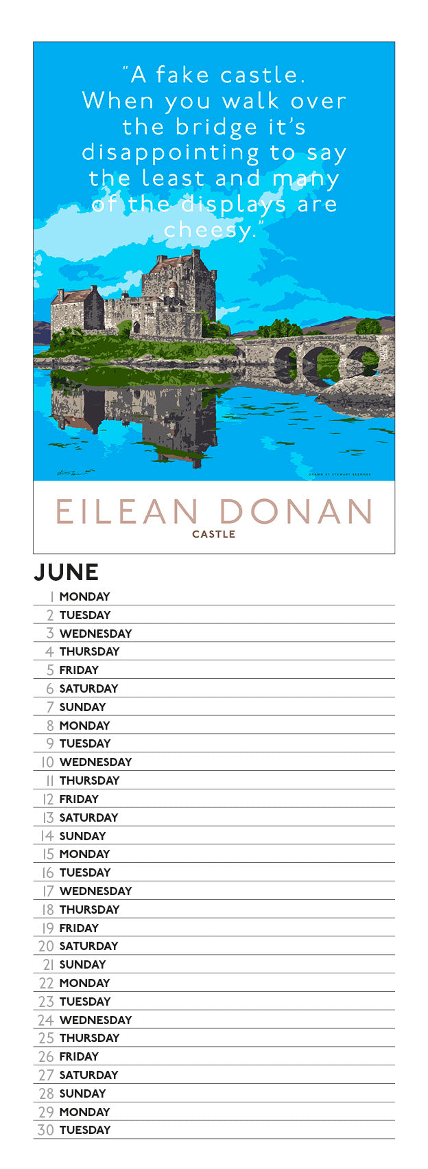 Overrated Scotland – 2026 slimline calendar