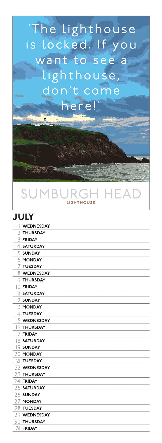 Overrated Scotland – 2026 slimline calendar