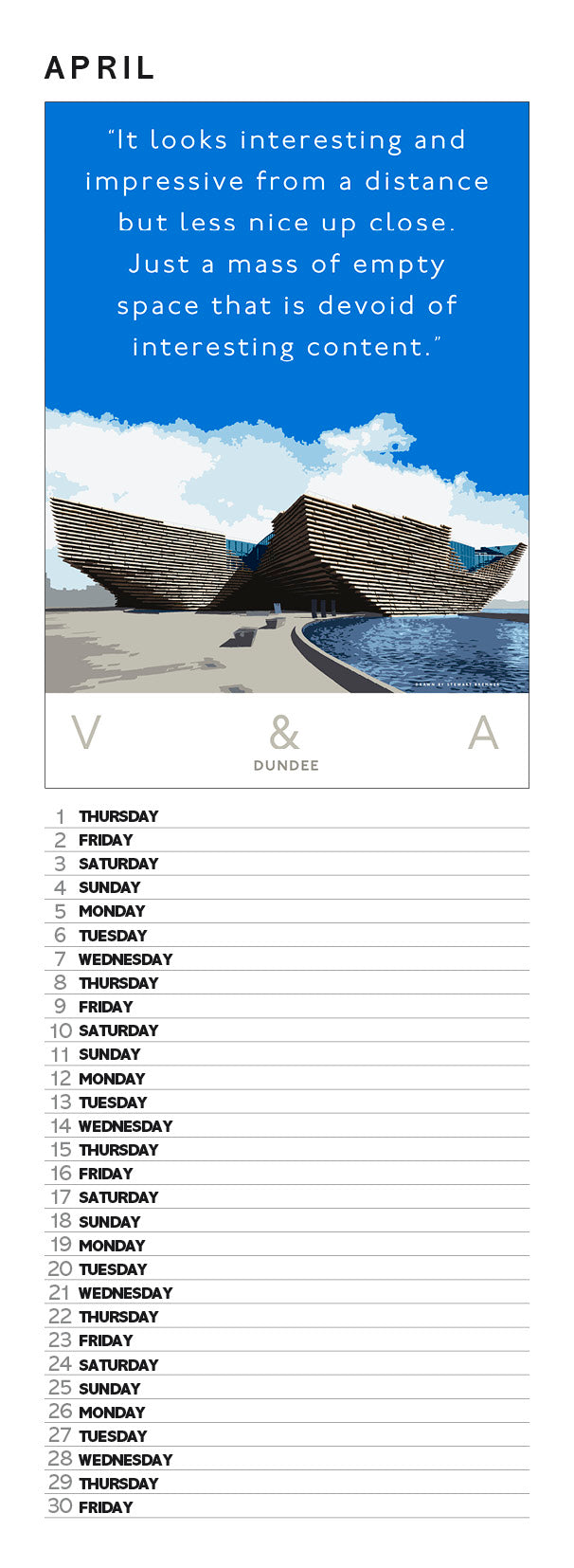 Overrated Scotland – slimline calendar 2027