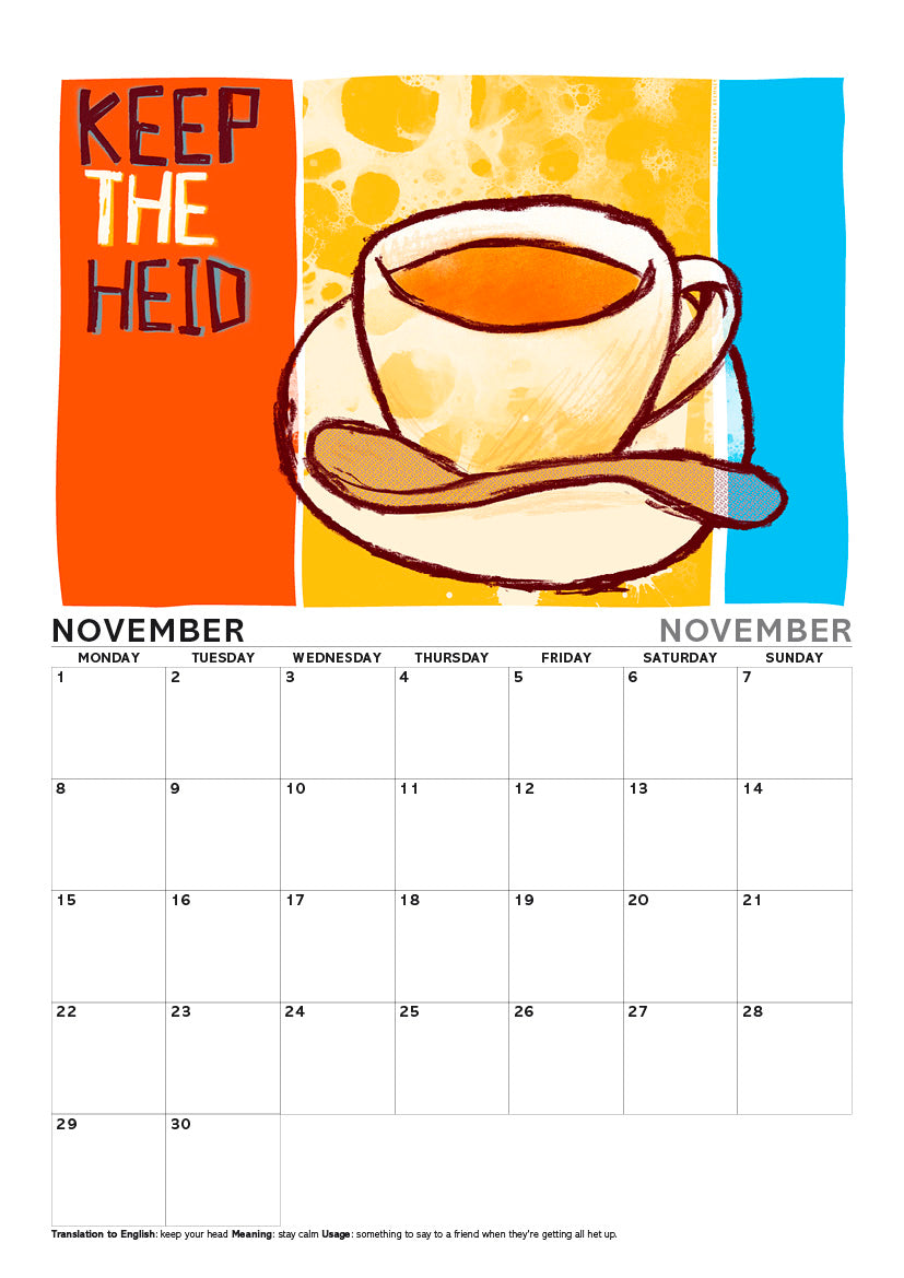 Scots sayings – A4 calendar 2027