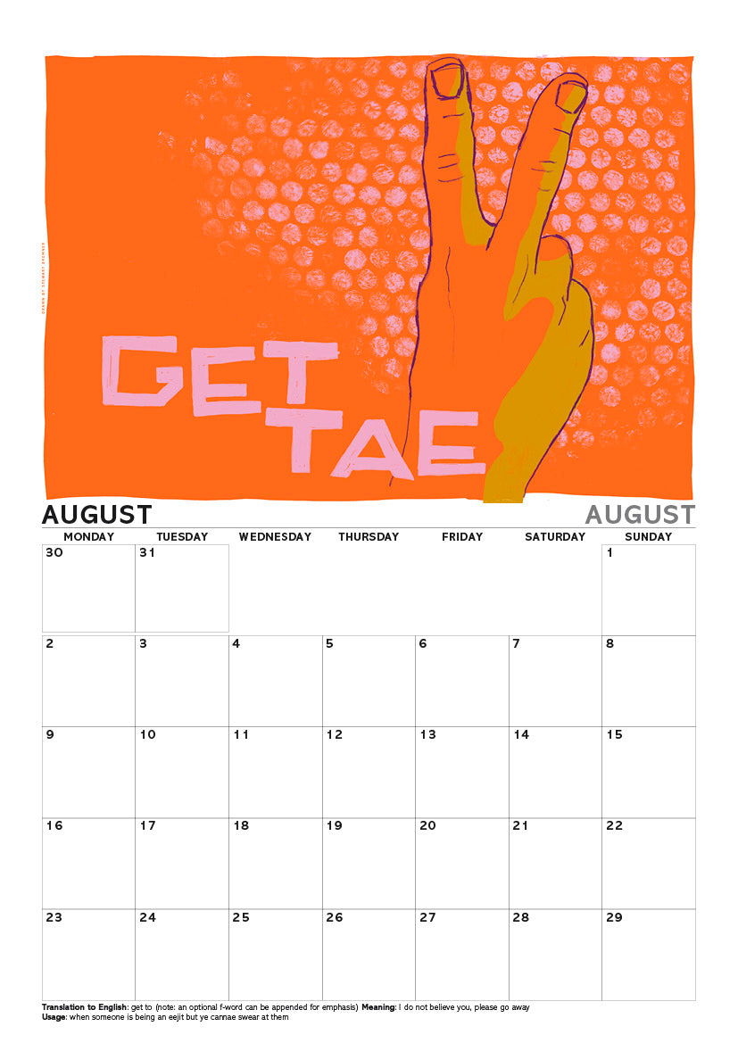 Scots sayings – A4 calendar 2027