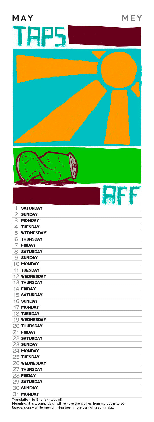Scots sayings – slimline calendar 2027