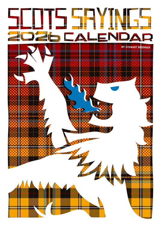 Scots Sayings on tartan – 2026 A3 calendar