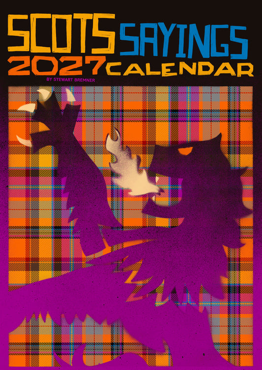 Scots sayings on tartan – A3 calendar 2027