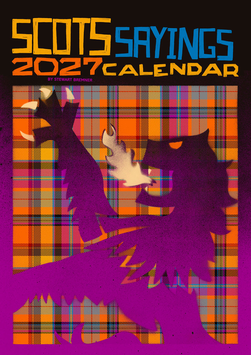 Scots sayings on tartan – A4 calendar 2027