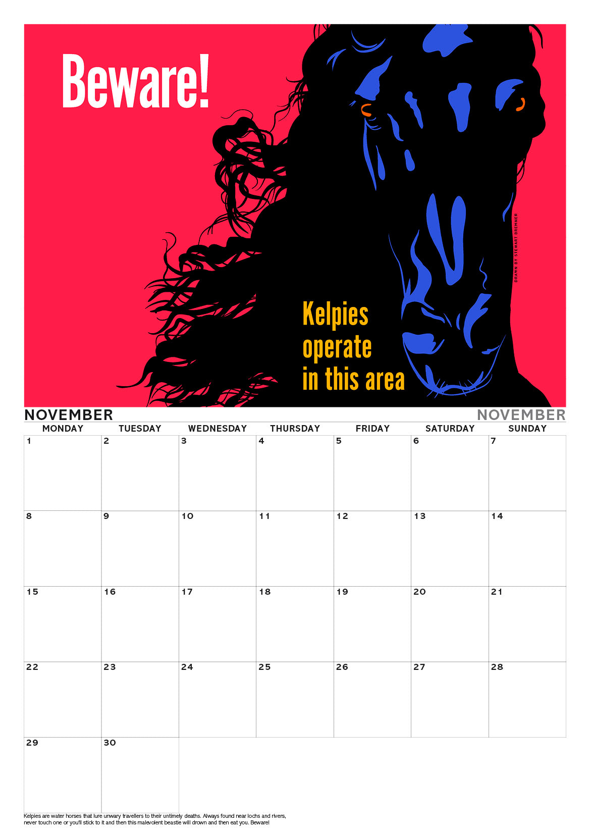 Scottish culture – A3 calendar 2027