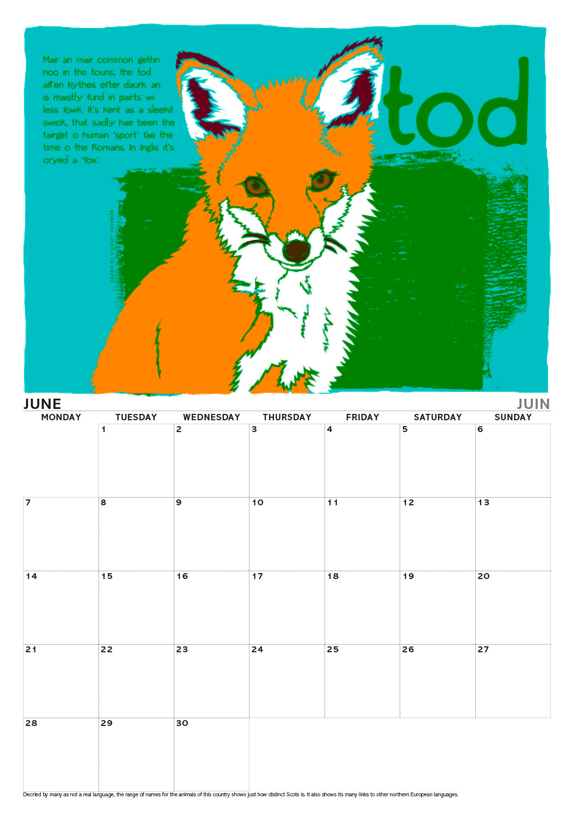 Scottish culture – A3 calendar 2027