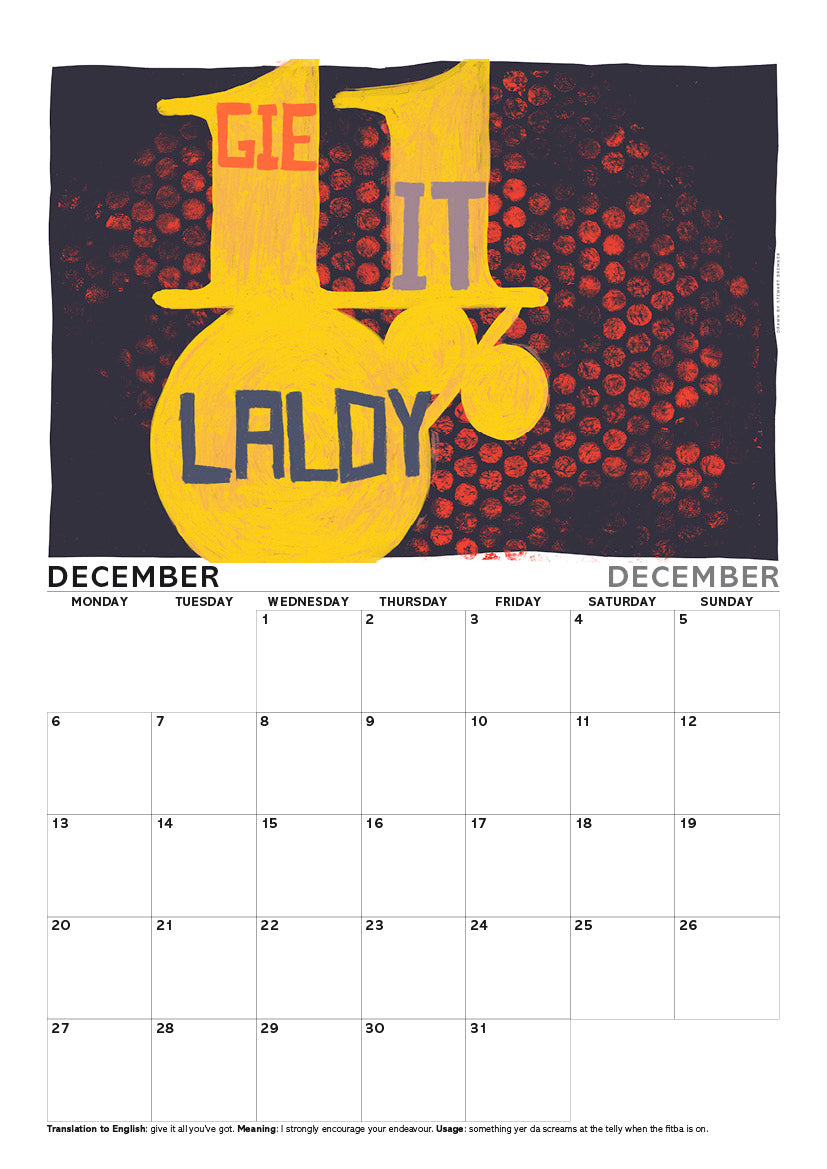 Scottish culture – A4 calendar 2027