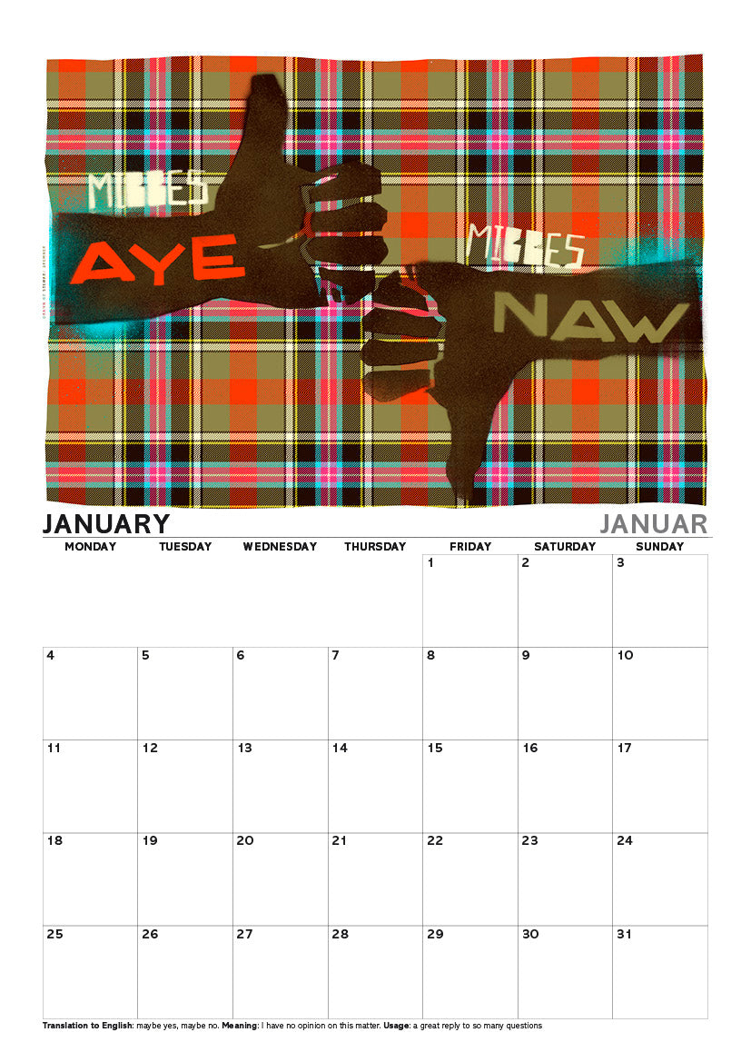 Scottish culture – A4 calendar 2027