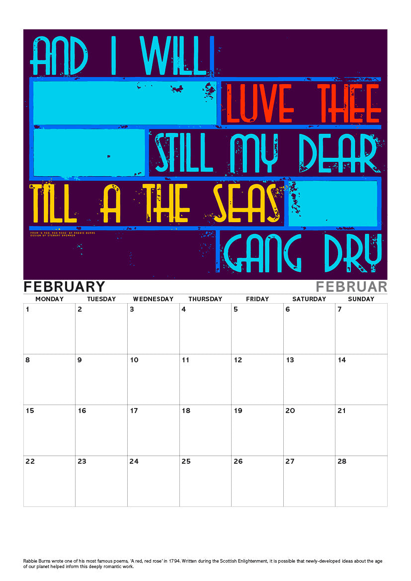 Scottish culture – A4 calendar 2027
