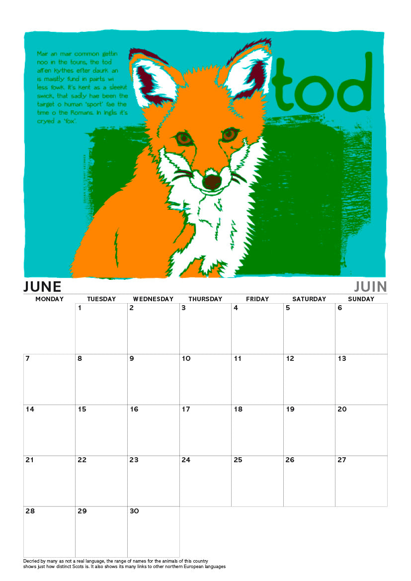 Scottish culture – A4 calendar 2027