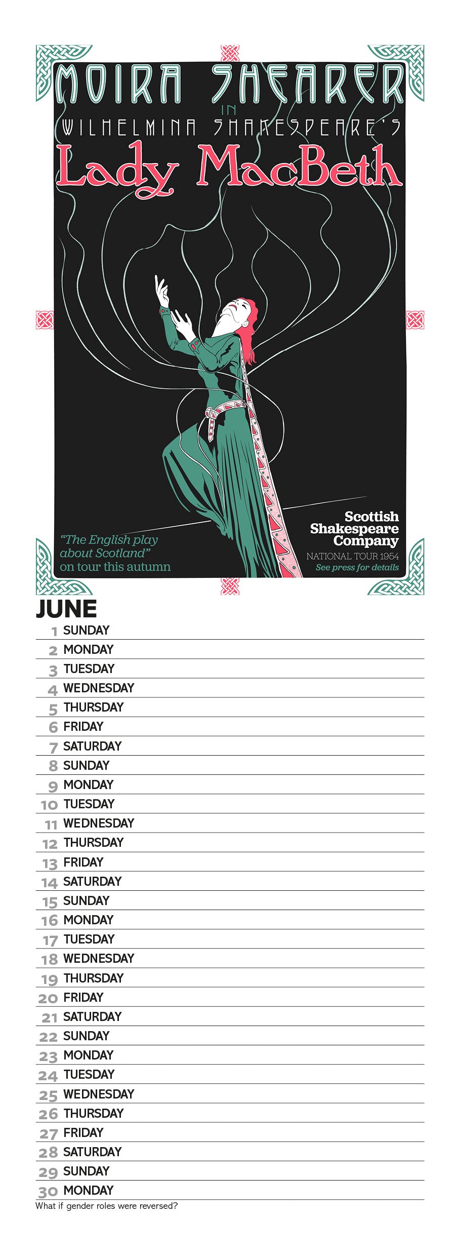 Scottish culture – 2025 slimline calendar