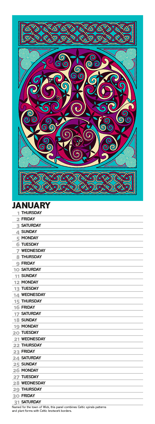 Scottish culture – 2026 slimline calendar