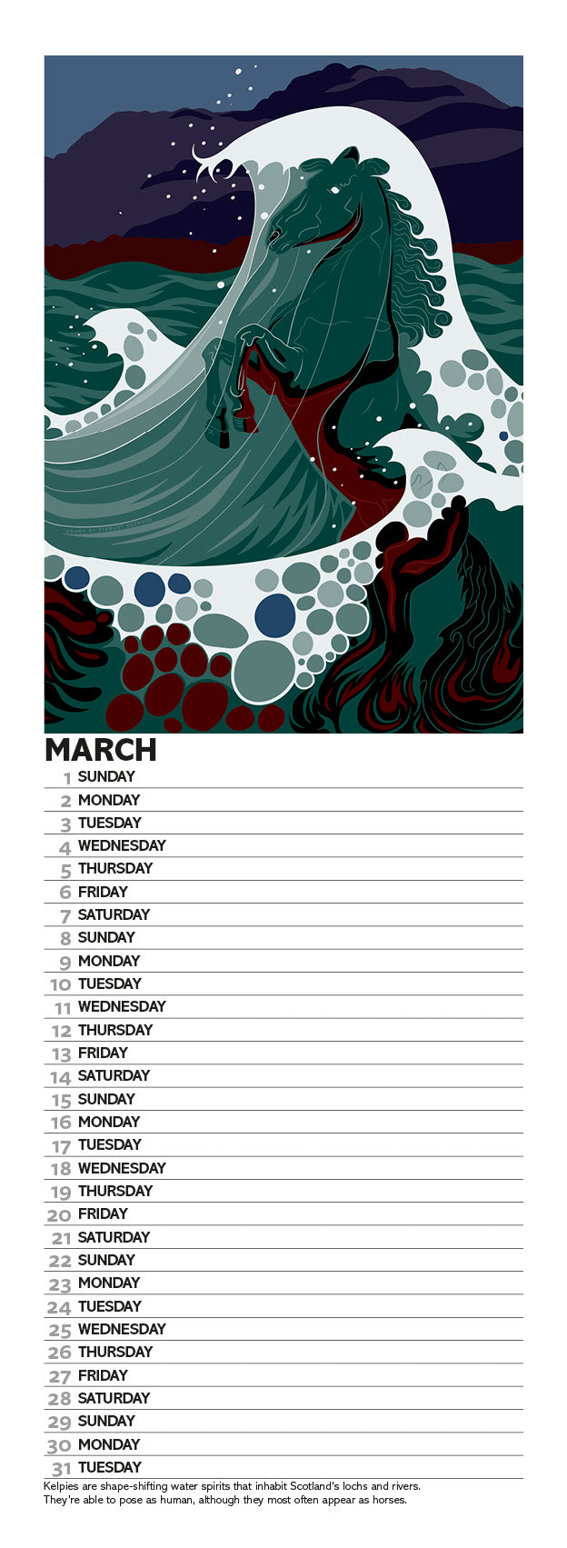 Scottish culture – 2026 slimline calendar