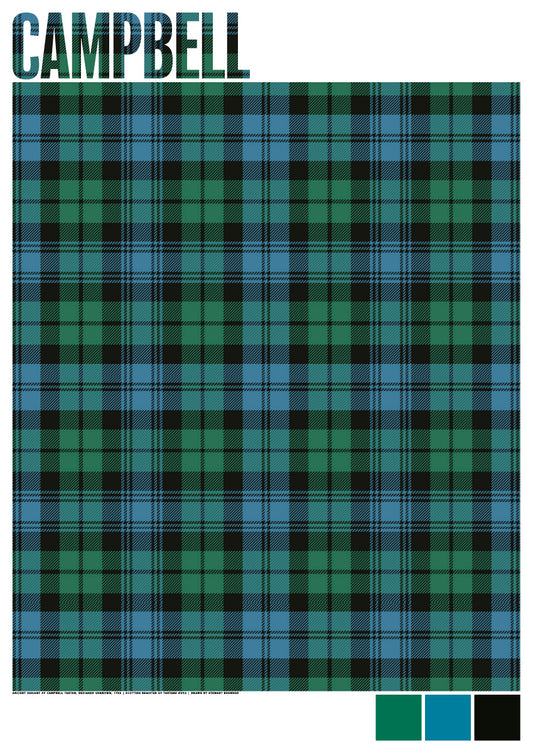 Campbell Ancient tartan – giclée print