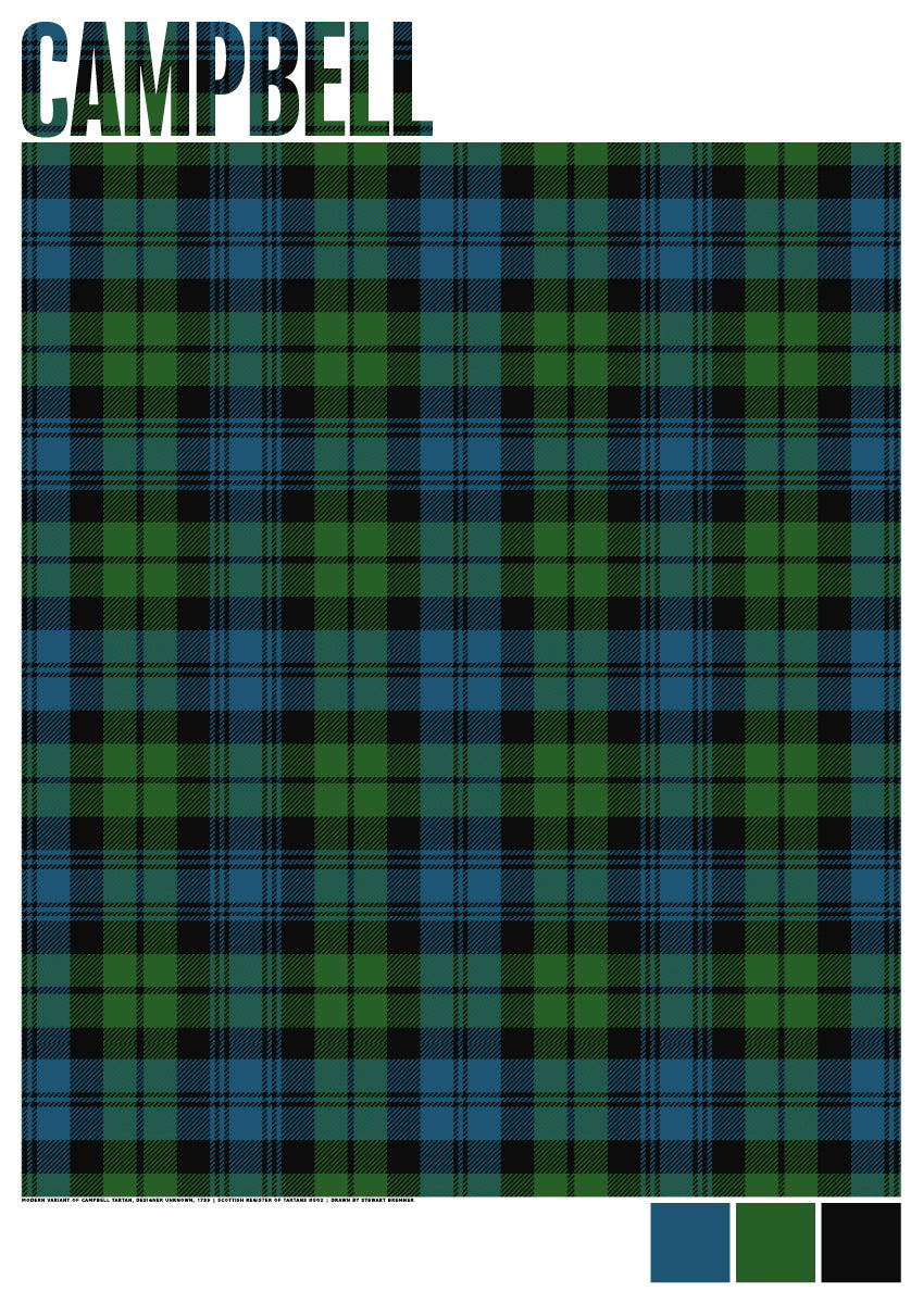 Campbell Modern tartan – giclée print