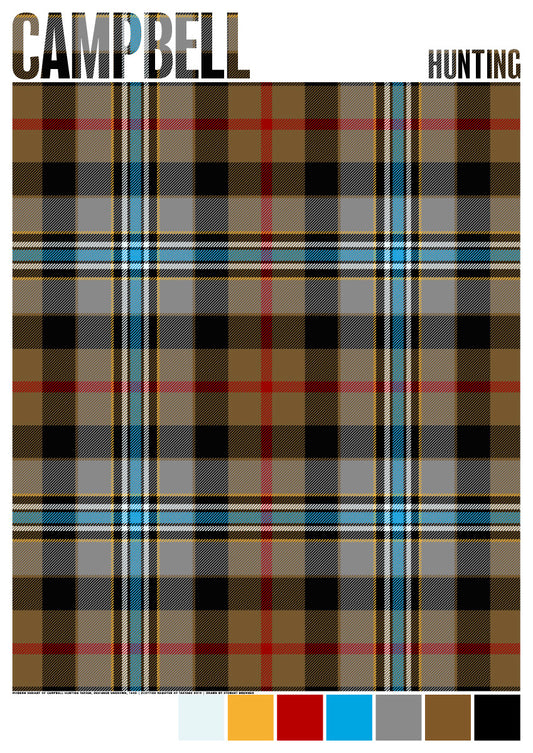 Campbell Hunting Modern tartan – giclée print