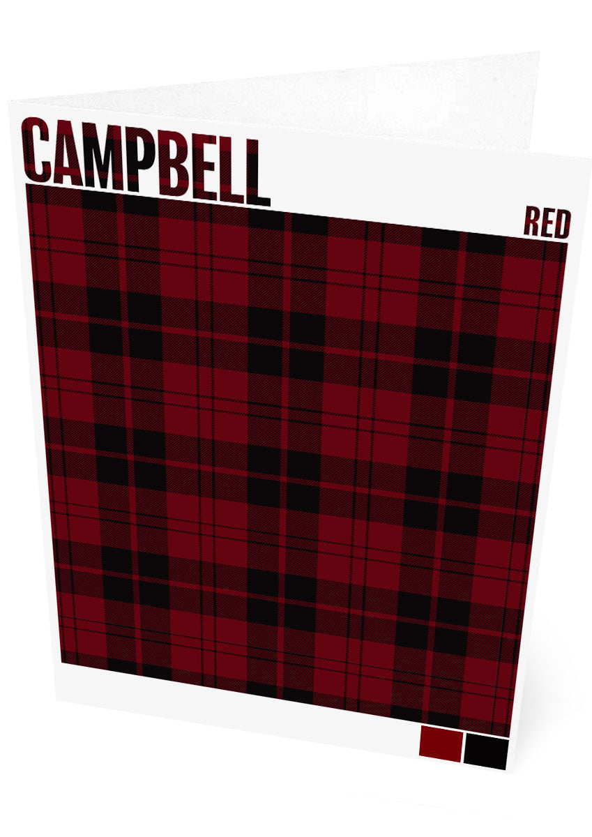 Campbell Red Muted tartan – set of two cards