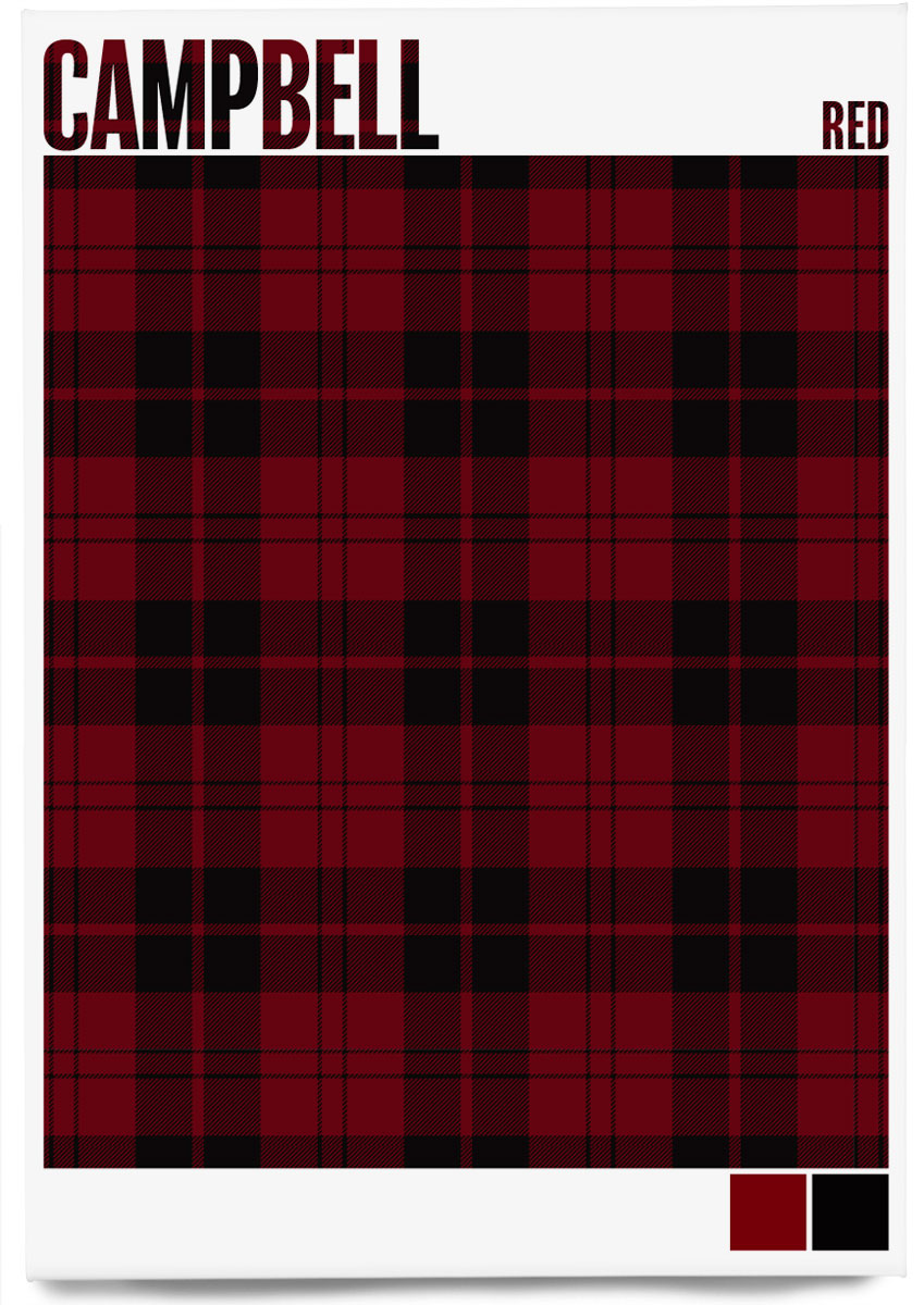 Campbell Red Muted tartan – magnet