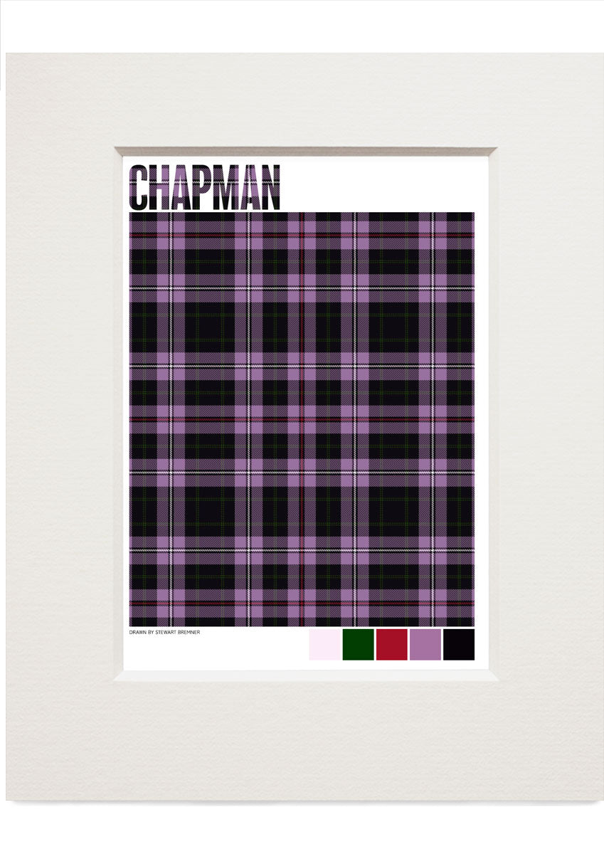 Chapman Modern tartan – small mounted print