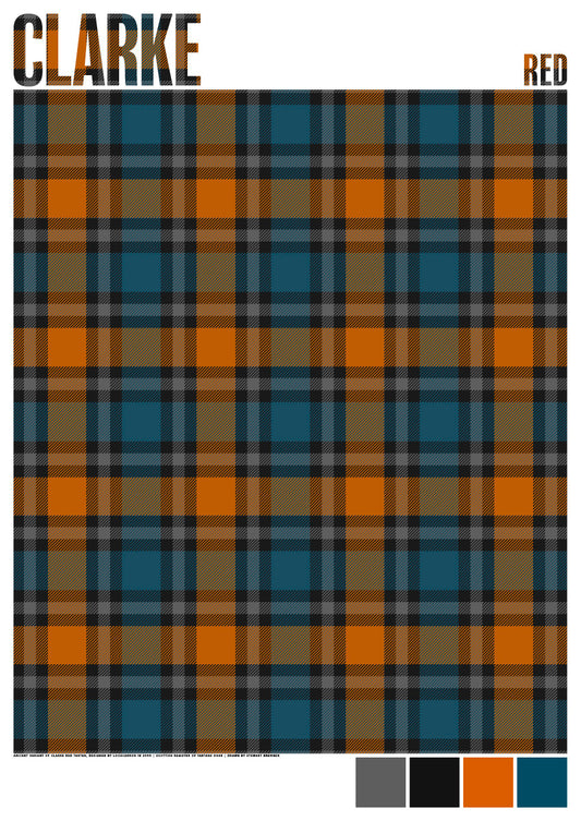 Clarke Red Ancient tartan – giclée print