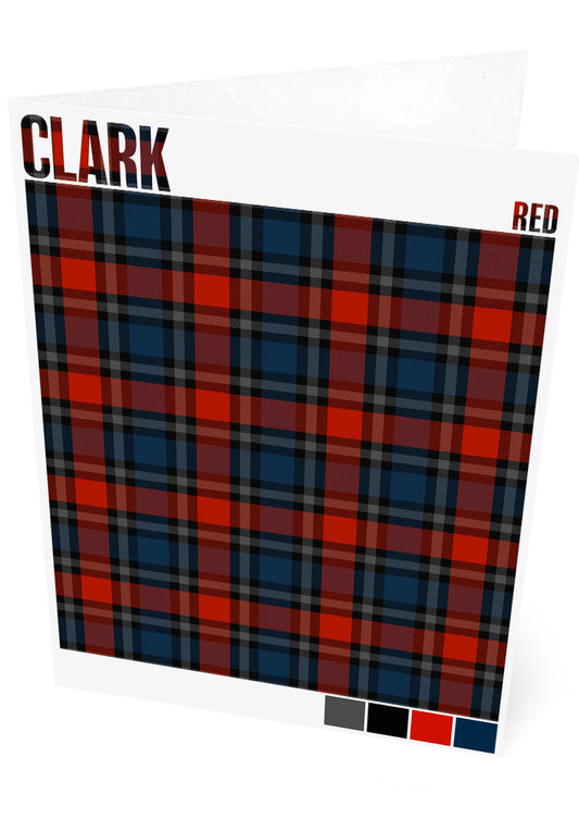 Clark Red Modern tartan – set of two cards