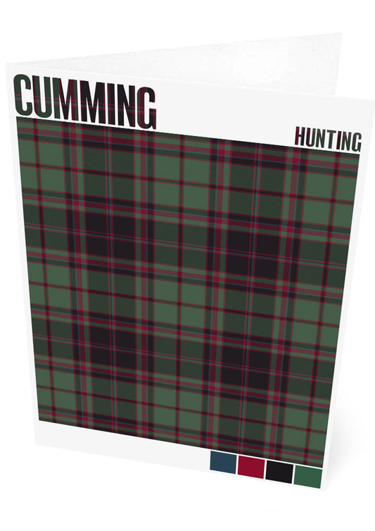 Cumming Hunting Muted tartan – set of two cards