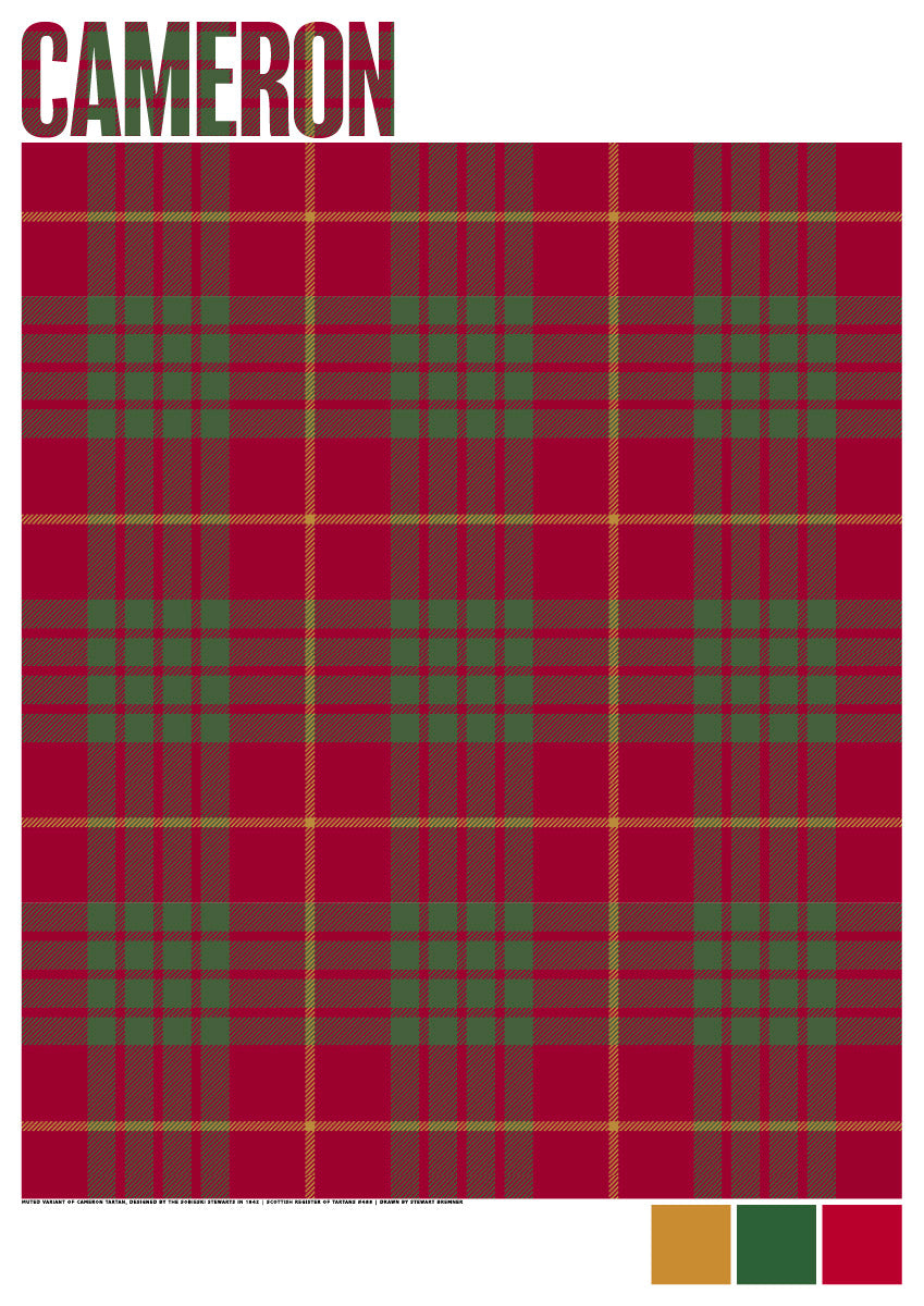 Cameron Muted tartan – poster