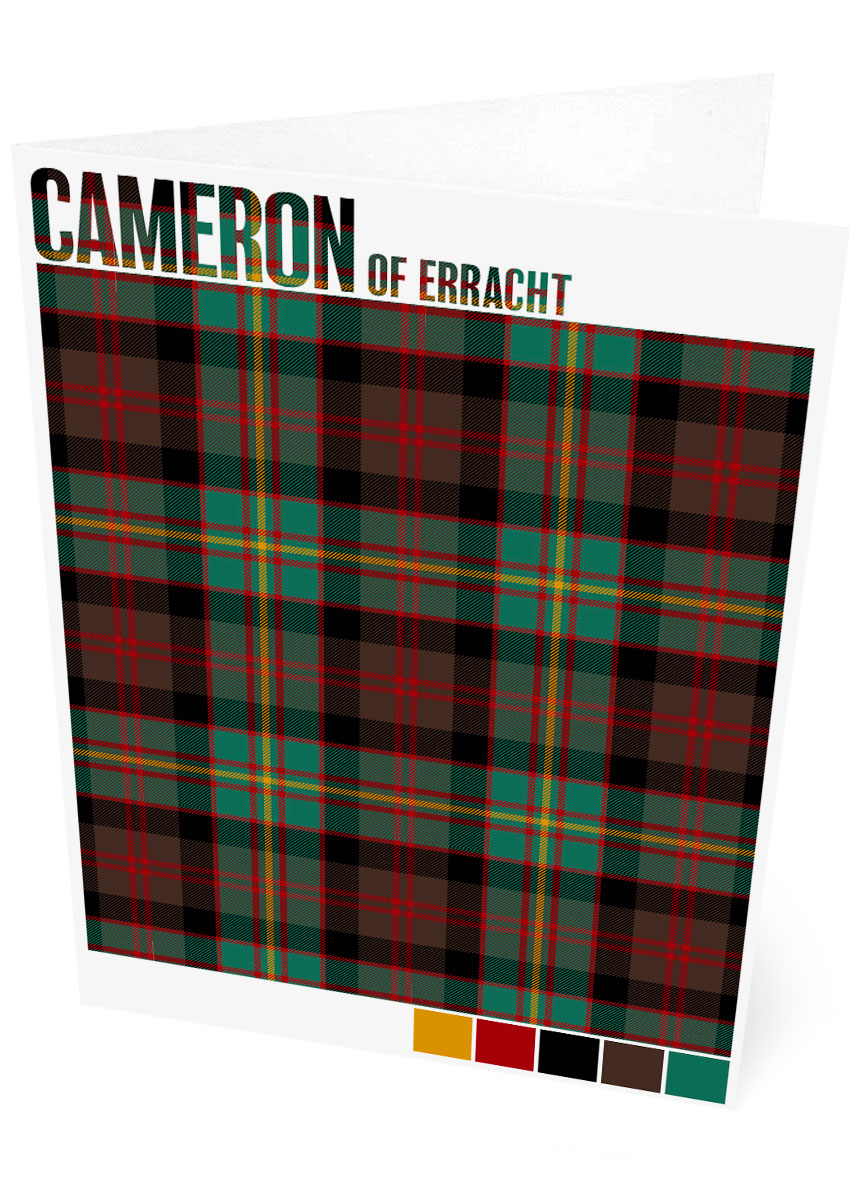 Cameron of Erracht Modern tartan – set of two cards