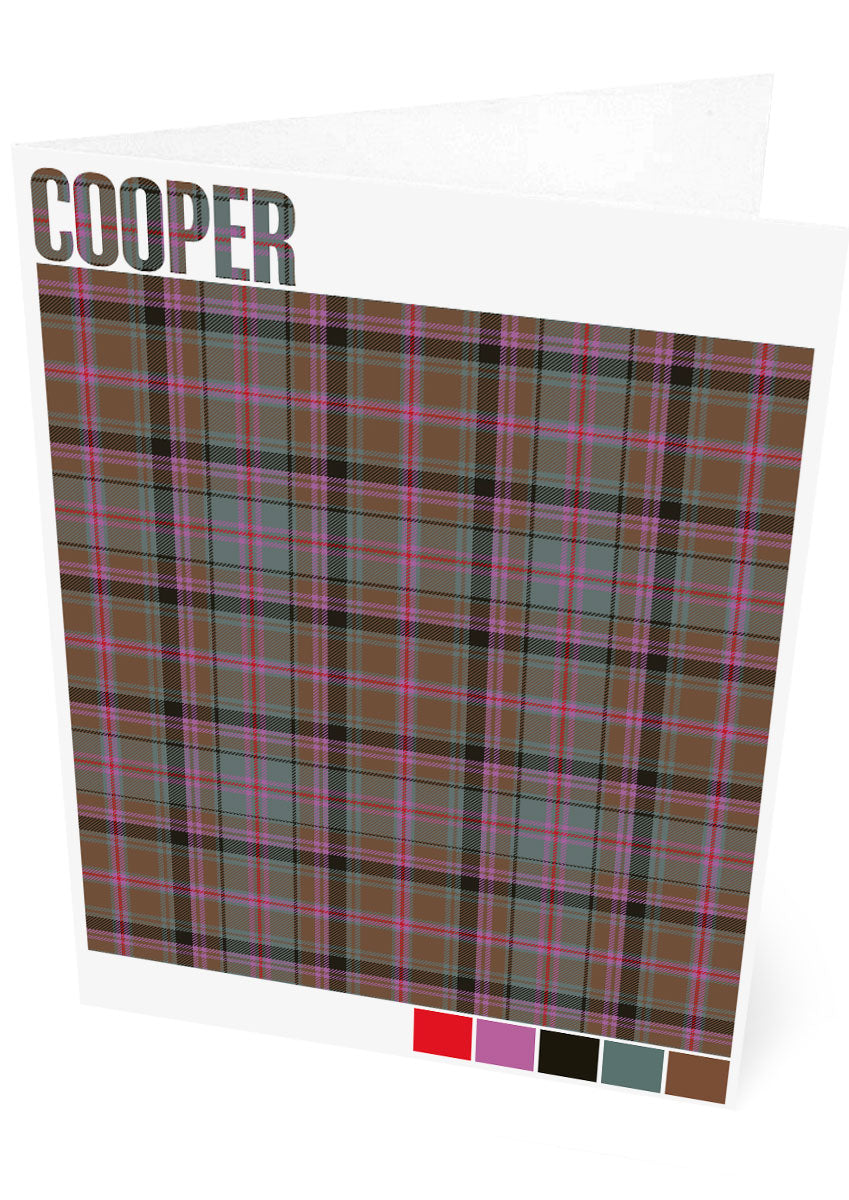 Cooper Weathered tartan – set of two cards