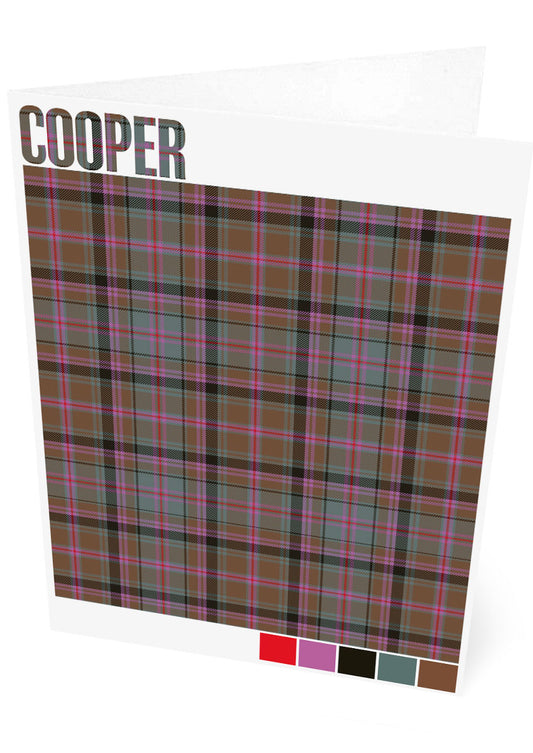 Cooper Weathered tartan – set of two cards