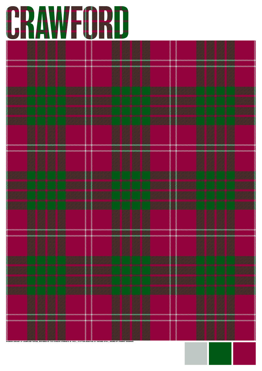 Crawford Modern tartan – giclée print