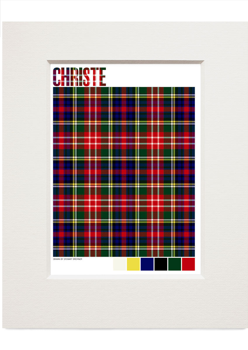 Christie Modern tartan – small mounted print