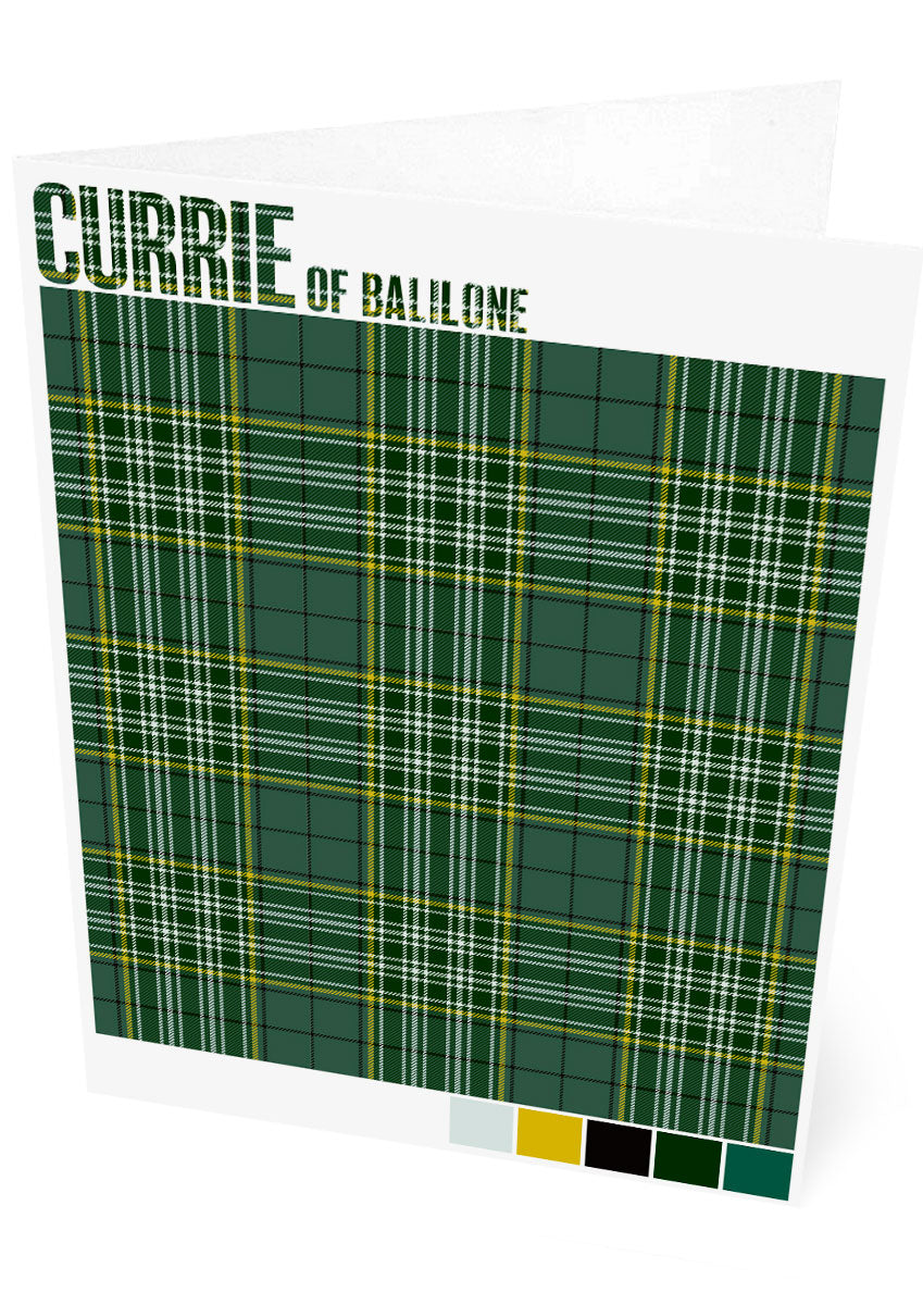 Currie of Balilone Ancient tartan – set of two cards