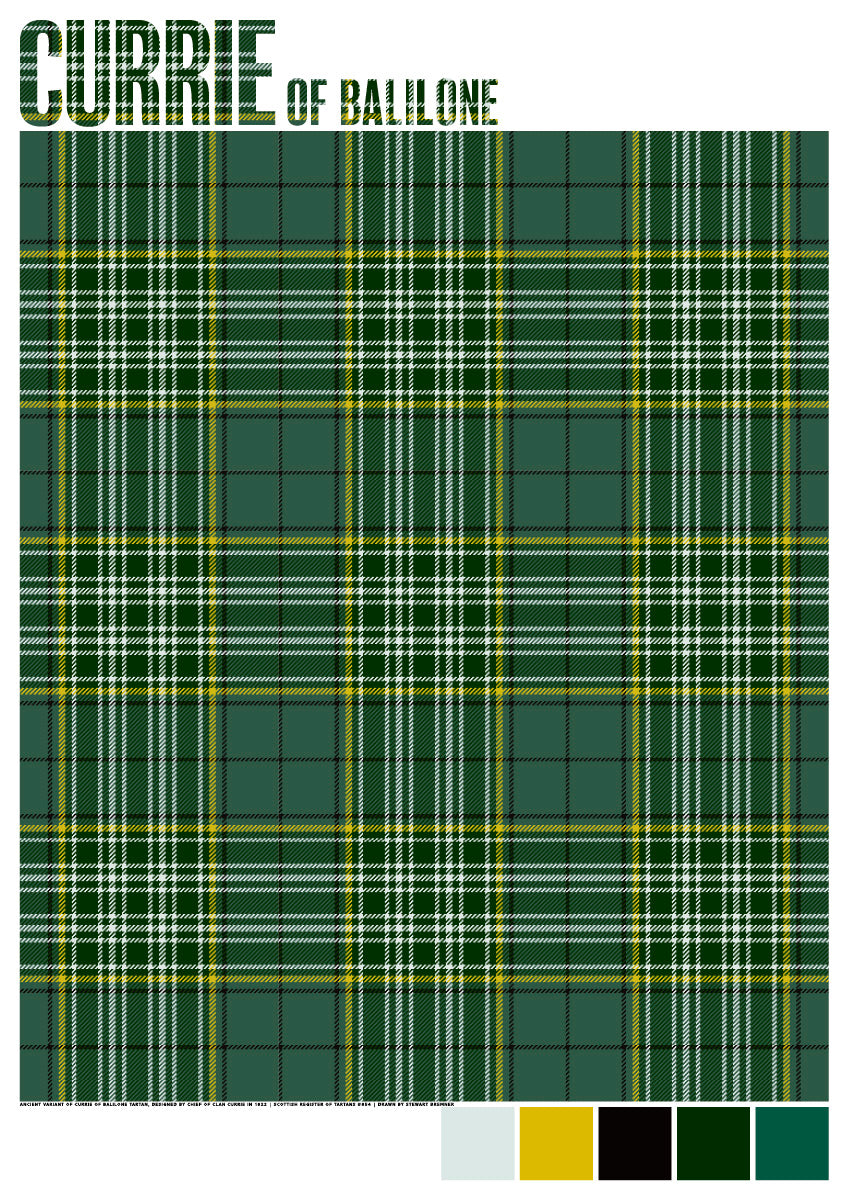 Currie of Balilone Ancient tartan – giclée print