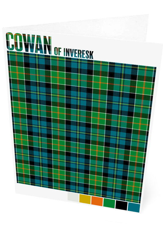 Cowan of Inveresk Ancient tartan – set of two cards