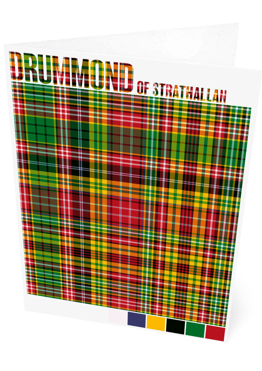 Drummond of Strathallan Modern tartan – set of two cards