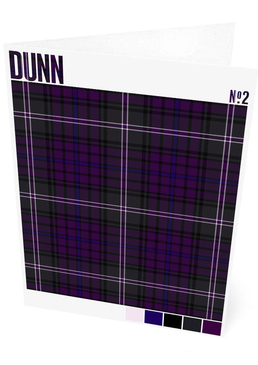 Dunn #2 Modern tartan – set of two cards