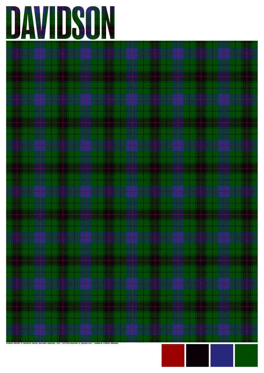 Davidson Modern tartan – poster