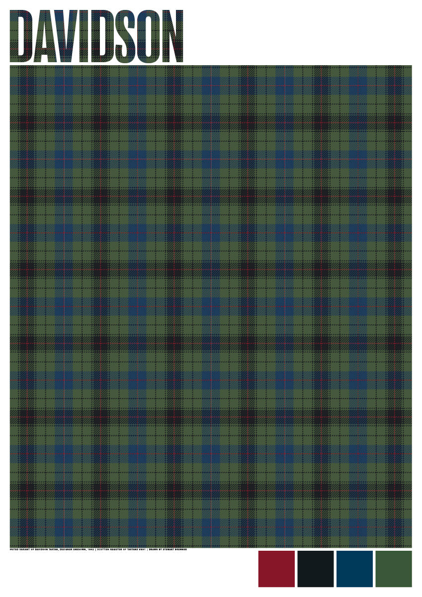 Davidson Muted tartan – poster