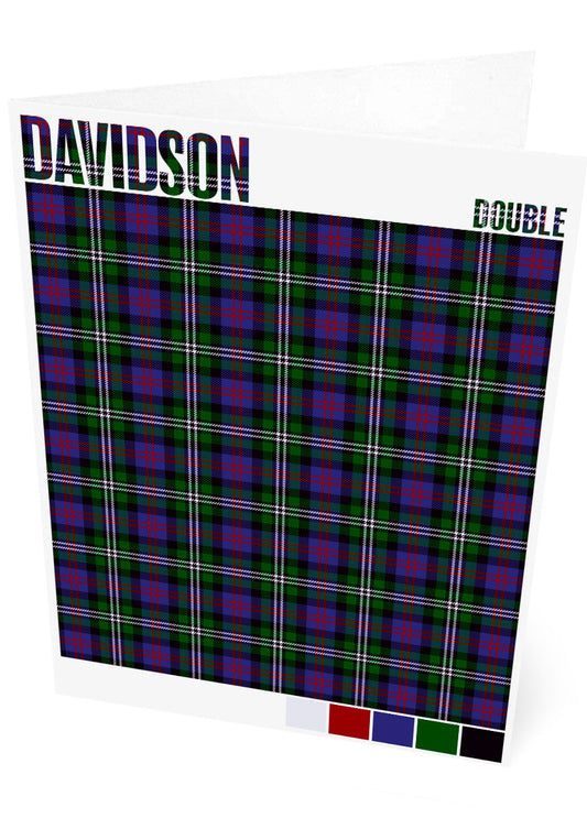 Davidson Double Modern tartan – set of two cards