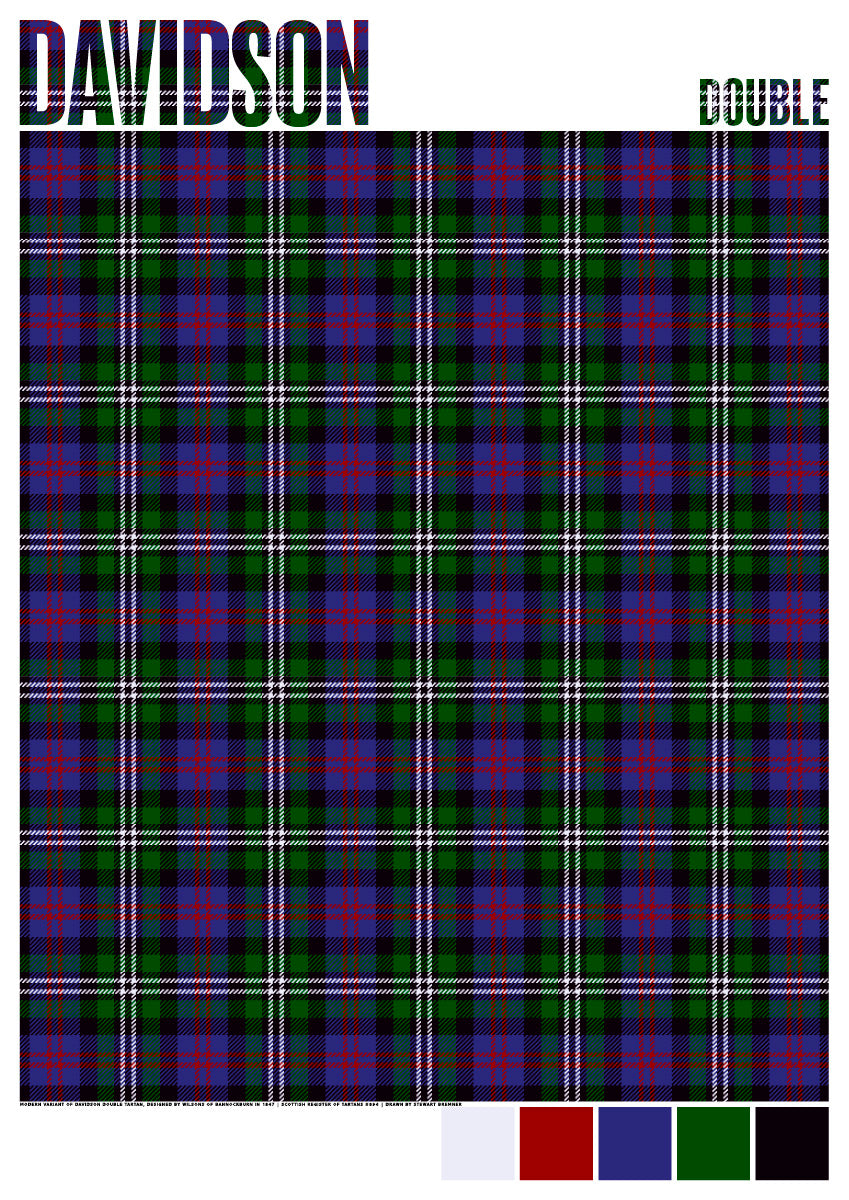 Davidson Double Modern tartan – giclée print